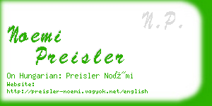 noemi preisler business card